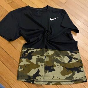 nike camo dry fit top